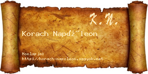 Korach Napóleon névjegykártya